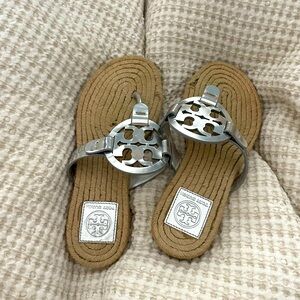 Tory Burch silver sandals